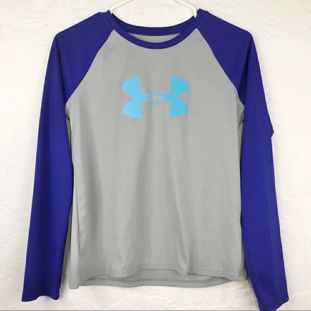 UnderArmour Heatgear gray/blue Logo long sleeve